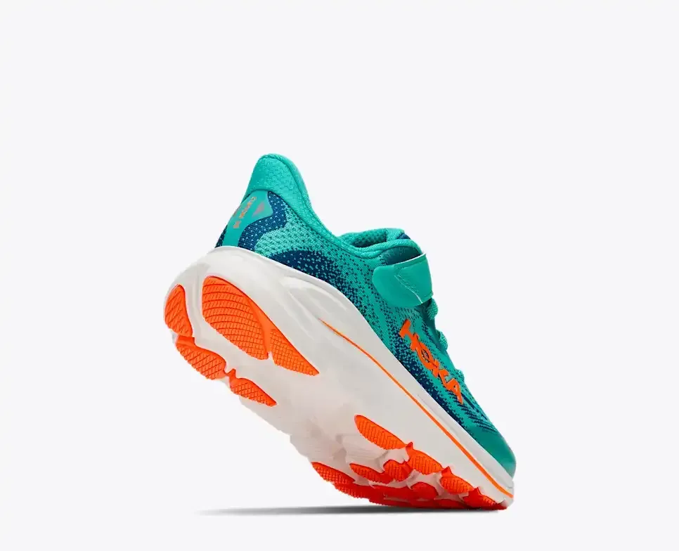 HOKA Clifton 10 Night Glow Blue Electric Aqua (Little Kids)
