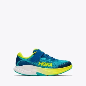 HOKA Rincon 4 Electric Aqua Neon Citrus (Little Kids)