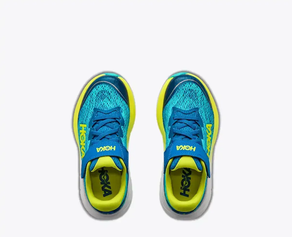 HOKA Rincon 4 Electric Aqua Neon Citrus (Little Kids)