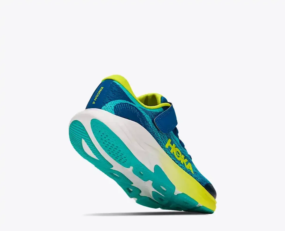 HOKA Rincon 4 Electric Aqua Neon Citrus (Little Kids)