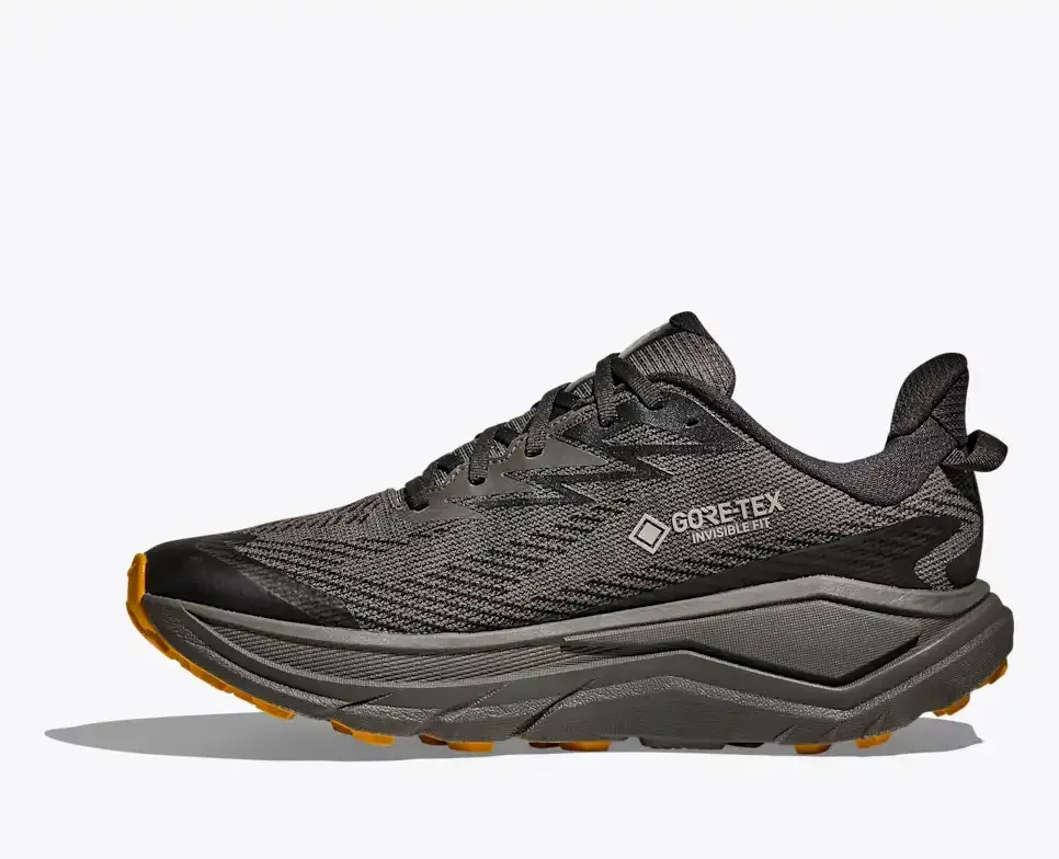HOKA Challenger 8 GORE-TEX Asphalt Grey Varsity Yellow
