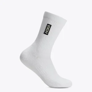 HOKA Lifestyle Crew Sock White