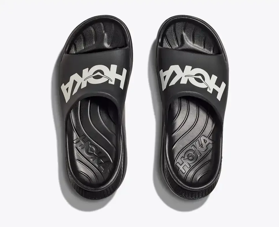 HOKA Ora Athletic Slide Black White