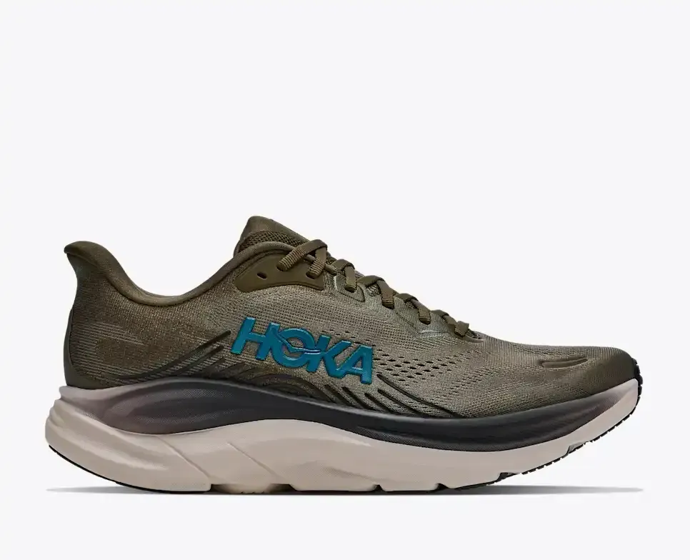 HOKA Clifton 11 Antique Olive River Rock Grey