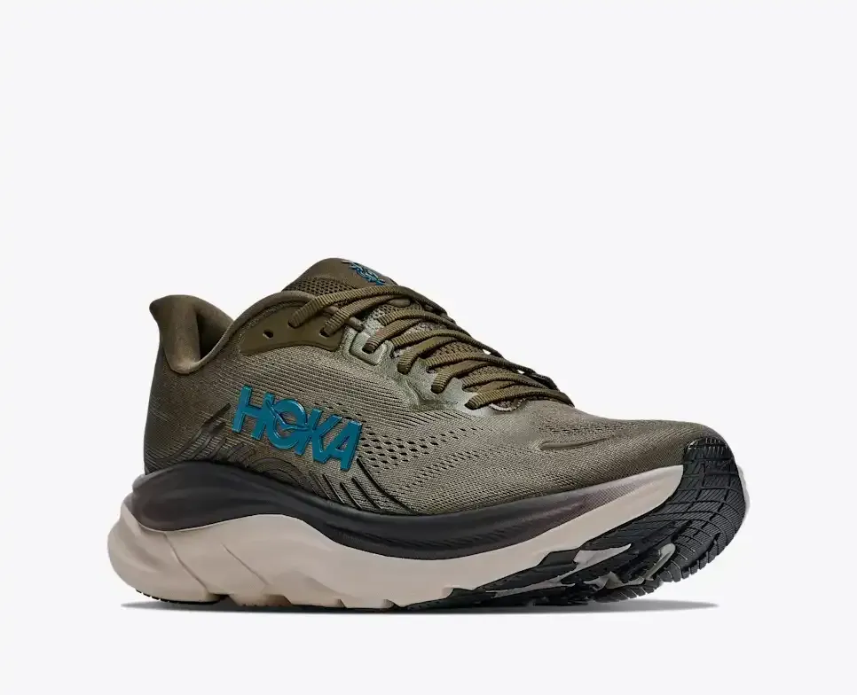 HOKA Clifton 11 Antique Olive River Rock Grey
