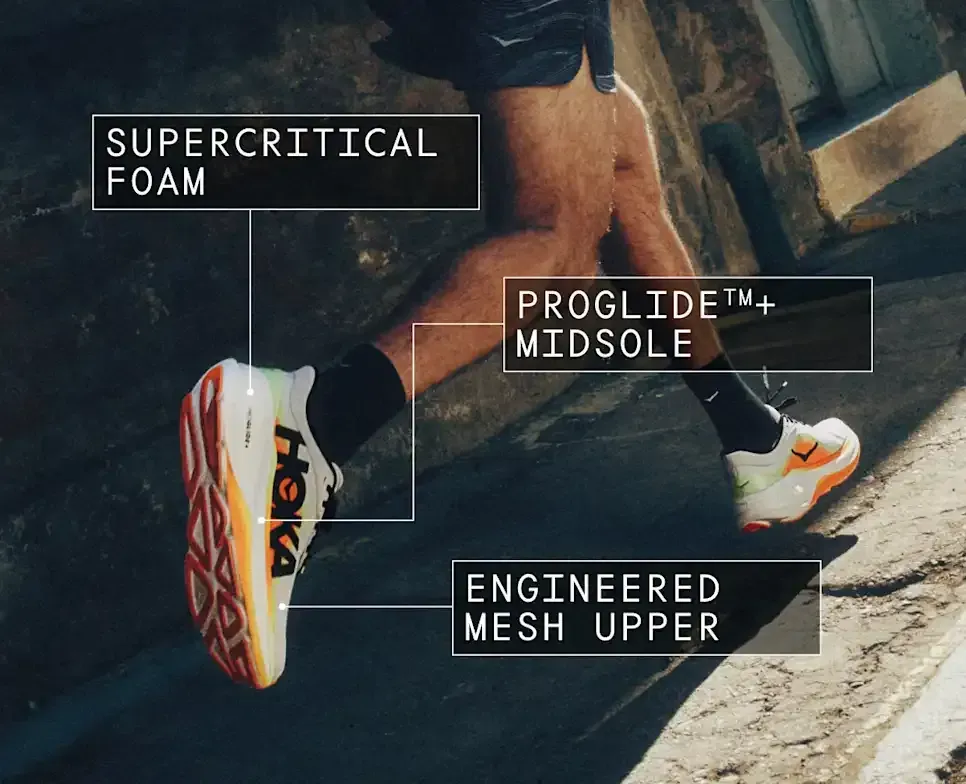 HOKA Clifton PRO Road Running Cosmic Grey