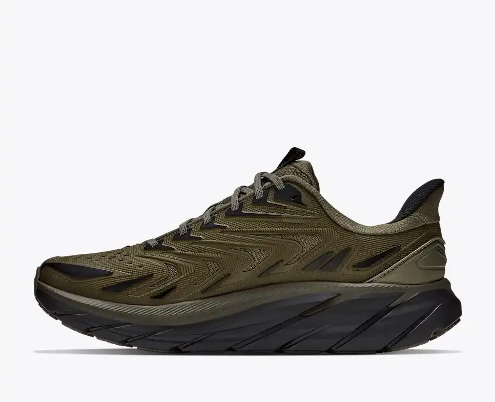 HOKA Clifton UTL Antique Olive Black