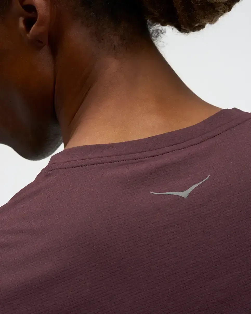 HOKA EveryRun Short Sleeve Deep Mauve