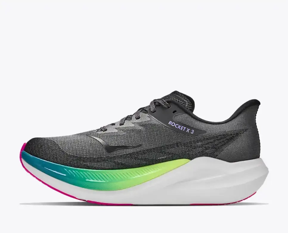 HOKA Rocket X 3 Black Neon Nebula
