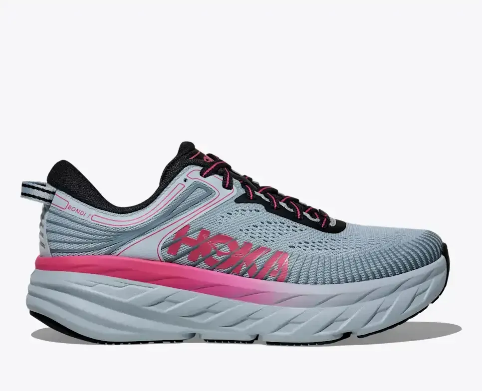 HOKA Bondi 7 Mineral Blue Rhubarb (Women's)