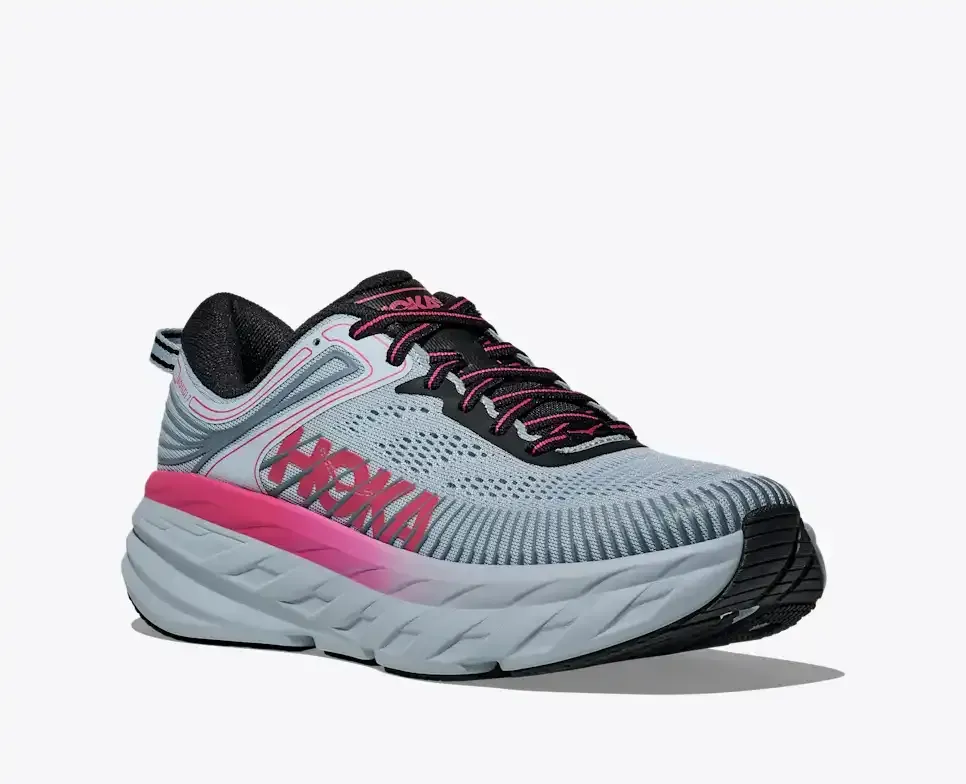 HOKA Bondi 7 Mineral Blue Rhubarb (Women's)