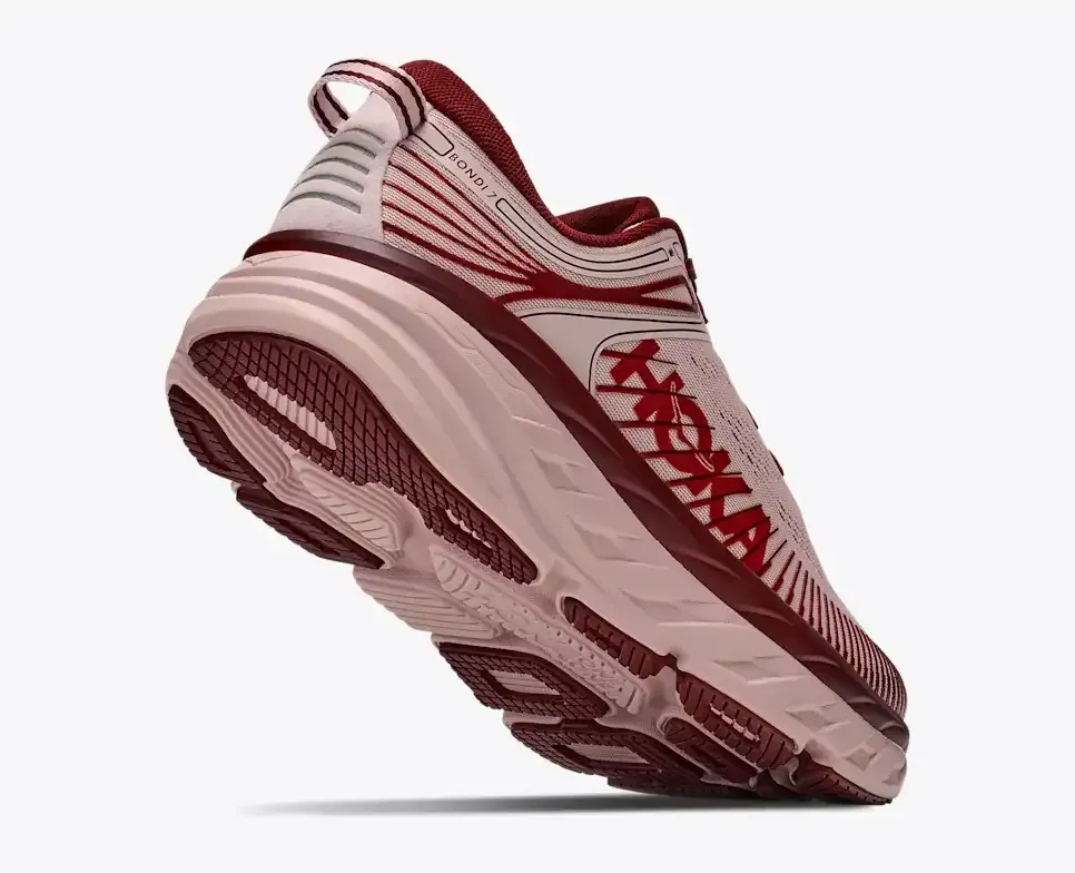 HOKA Bondi 7 Pink Opal Varsity Burgundy (Women's)