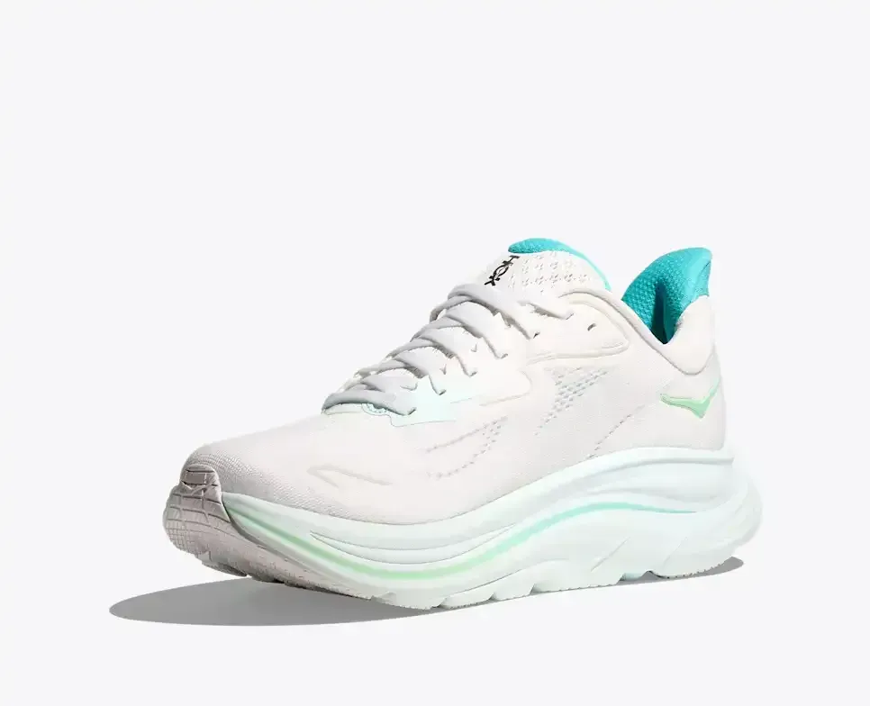 HOKA Clifton 10 White Cielo Blue (Women's)