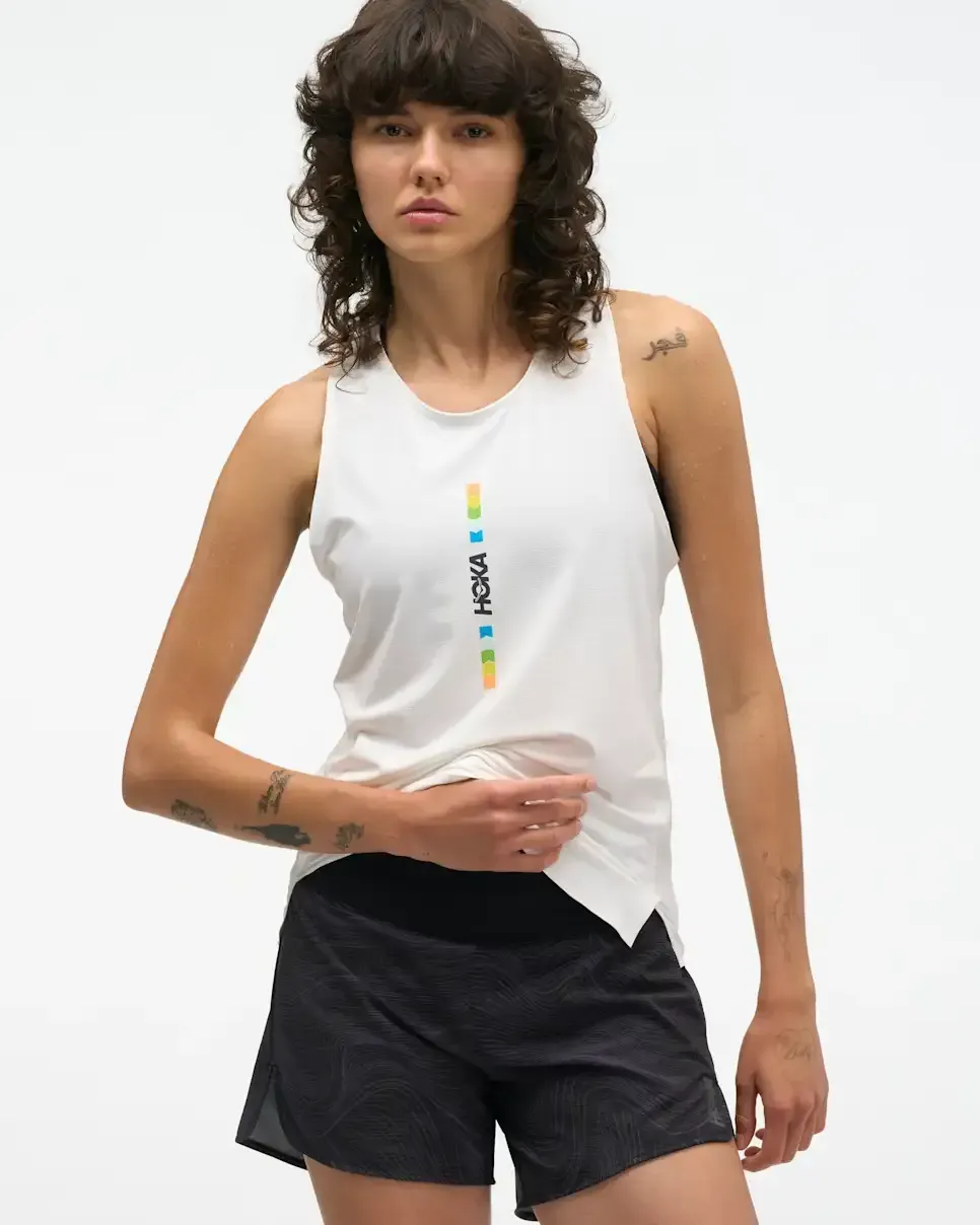 HOKA EveryRun Tank White Multi (Women's)